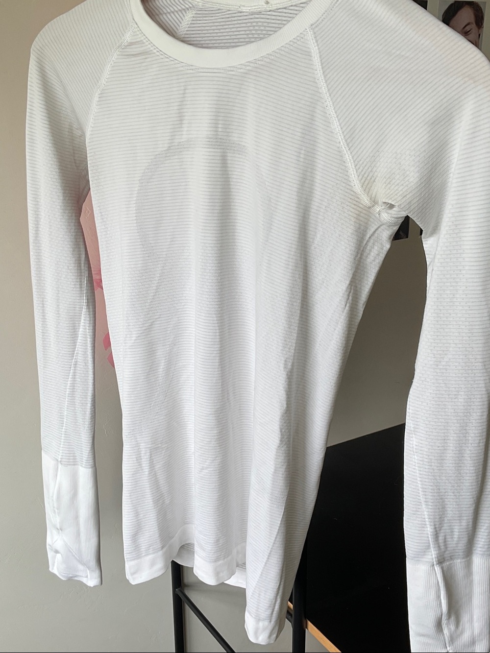 lululemon athletica White Long-Sleeve Waffle Thermal Top